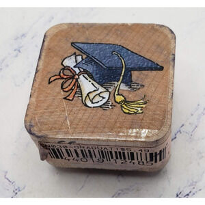 Graduation Cap School Graduate Stampendous Wood Mounted Rubber Stamp